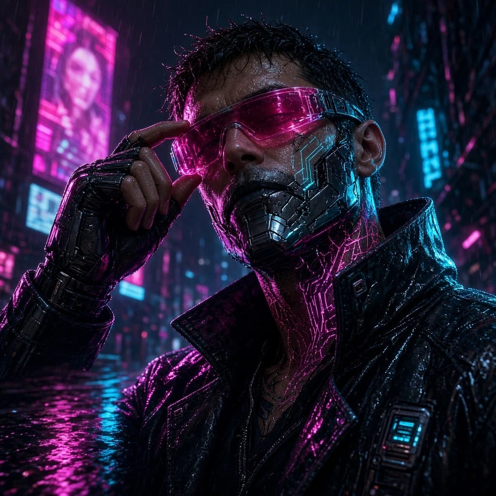 Neon Cyberpunk Portrait